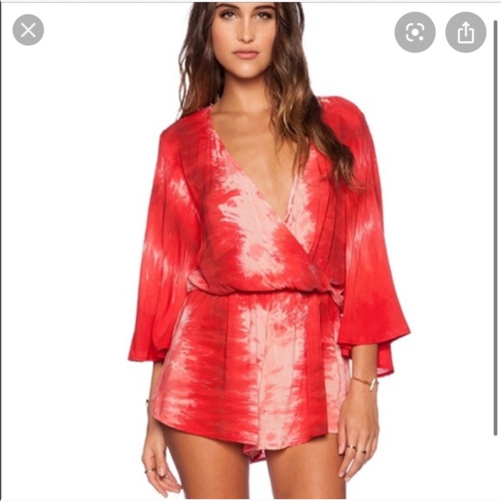 Blue life red the dye romper